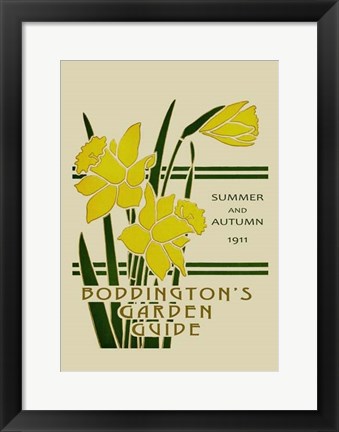 Framed Boddington&#39;s Garden Guide I Print