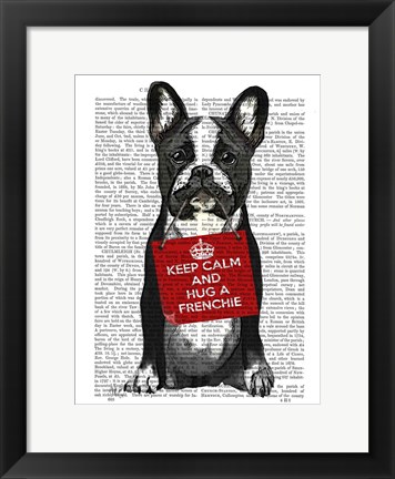 Framed Hug a Frenchie Print