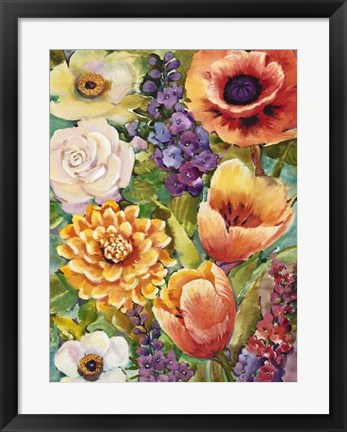 Framed Flower Bouquet II Print