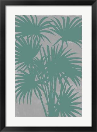 Framed Chromatic Palms II Print