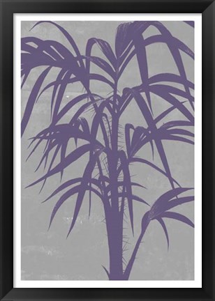 Framed Chromatic Palms V Print