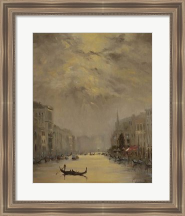 Framed Venice Evening Gold Print