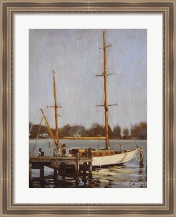 Framed Ivory Falcon at Rest Print