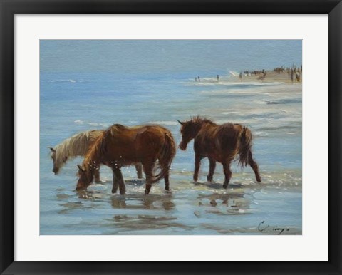 Framed Chincoteague Ponies Print