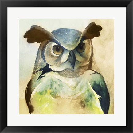 Framed Harlequin Hibou II Print