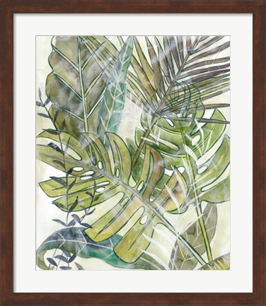 Framed Layered Palms II Print
