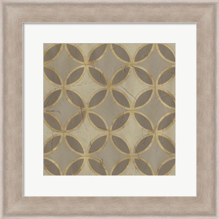 Framed Golden Trellis V Print