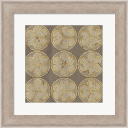 Framed Golden Trellis IX Print