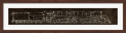 Framed Locomotive Schematic Print