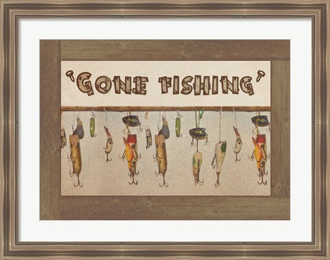 Framed Gone Fishing Print