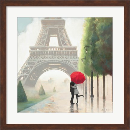 Framed Paris Romance II Print