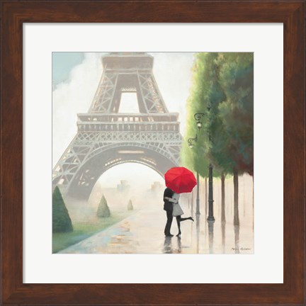 Framed Paris Romance II Print