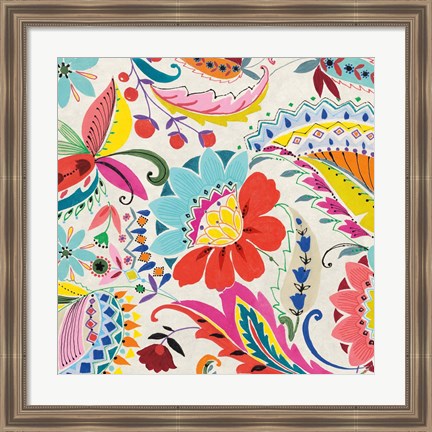 Framed Boho Paisley II Print