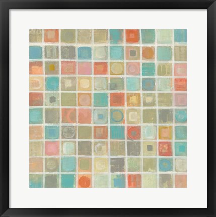 Framed Sea Glass Mosaic Print