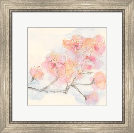 Framed Pink Blossoms III Print