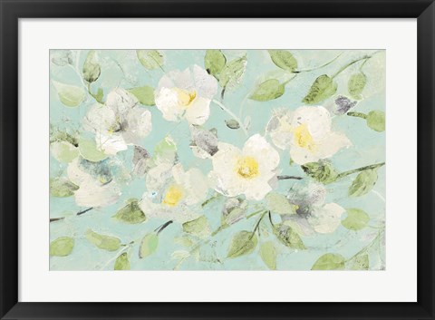 Framed Fading Spring Blue Print