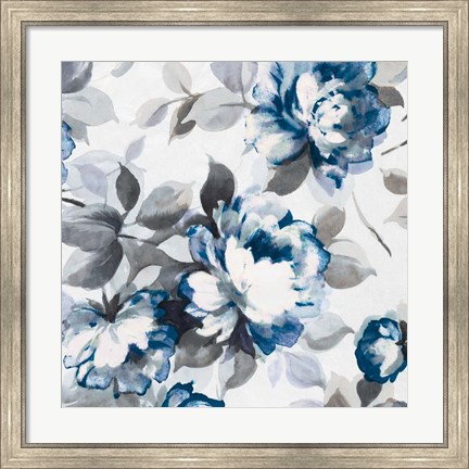 Framed Scent of Roses Indigo II Print