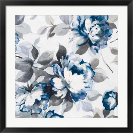 Framed Scent of Roses Indigo II Print