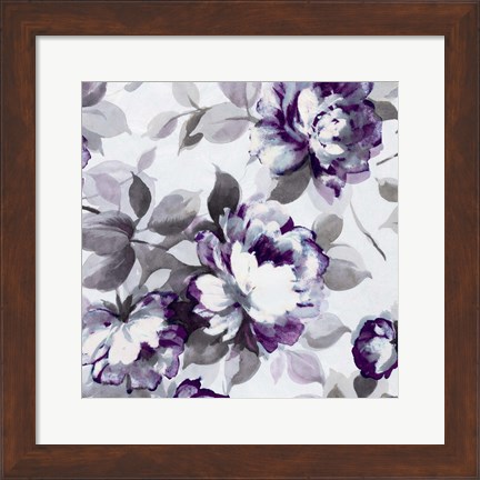 Framed Scent of Roses Plum II Print