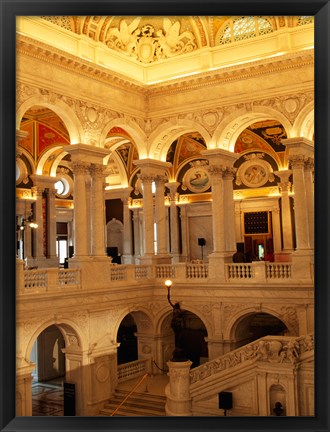 Framed USA, Washington DC, Library of Congress interior Print