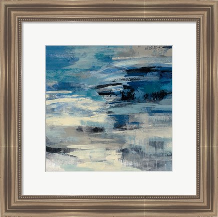 Framed Indigo Wave Print