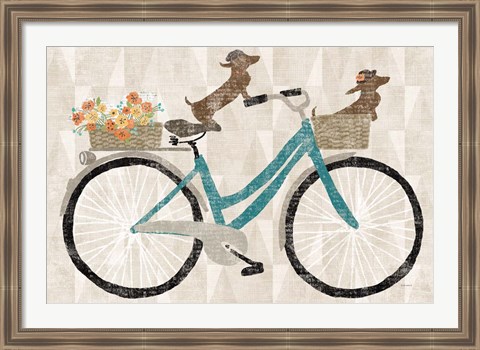 Framed Doxie Ride Print