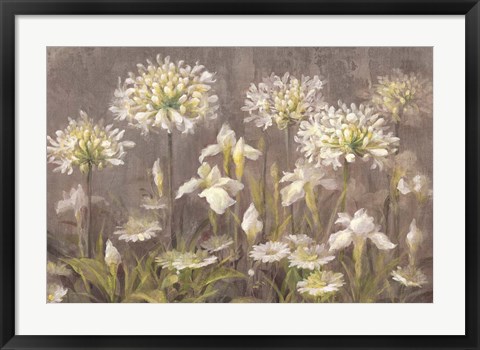 Framed Spring Blossoms Neutral Print