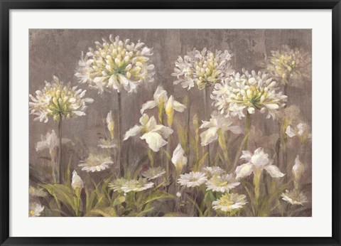 Framed Spring Blossoms Neutral Print