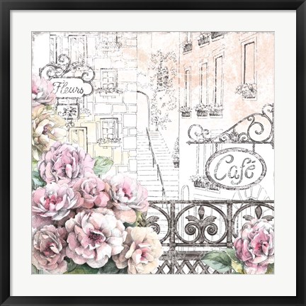 Framed Paris Roses I Print