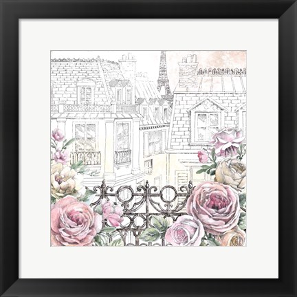 Framed Paris Roses II Print