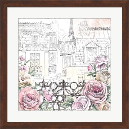 Framed Paris Roses II Print