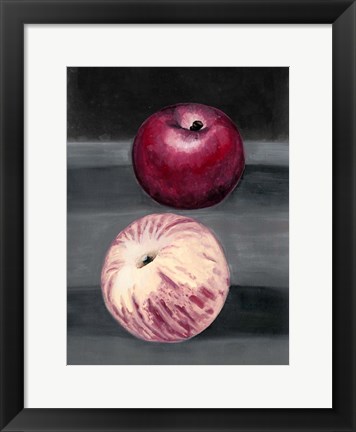 Framed Fruit on Shelf III Print