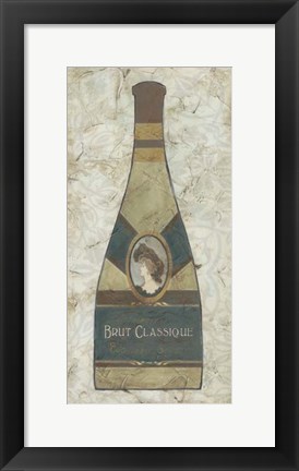 Framed Vintage Champagne I Print