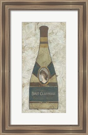 Framed Vintage Champagne I Print