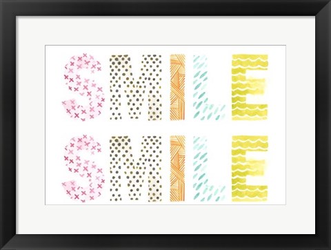 Framed Pattern Sentiment III Print