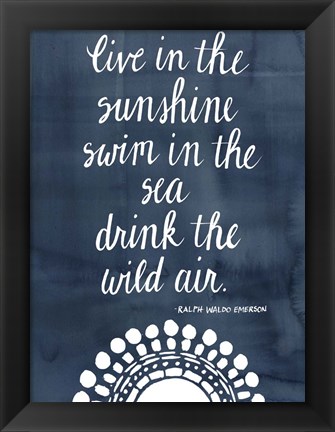 Framed Sun Quote I Print