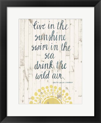 Framed Sun Quote IV Print