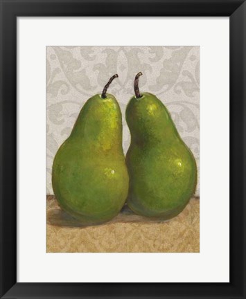 Framed Pear Duo I Print