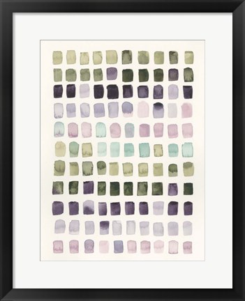 Framed Serene Color Swatches I Print