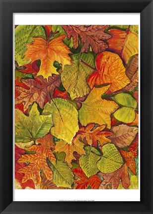 Framed Fallen Leaves II Print