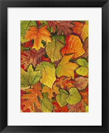 Framed Fallen Leaves II Print