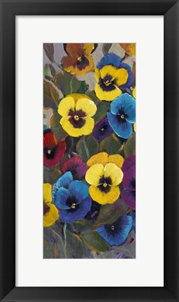 Framed Pansy Panel I Print