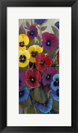 Framed Pansy Panel II Print