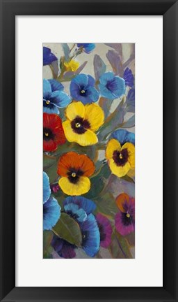 Framed Pansy Panel III Print