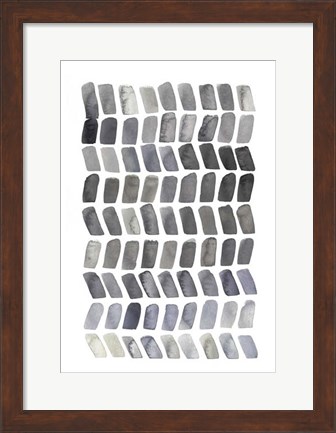 Framed Watercolor Chevron I Print