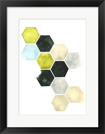 Framed Hazed Honeycomb II Print