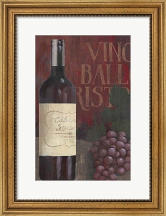 Framed Wine Still Life I Print