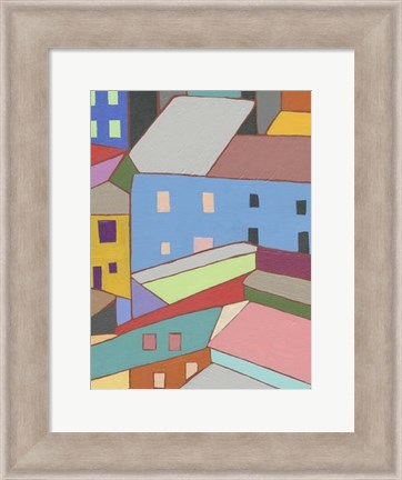 Framed Rooftops in Color I Print