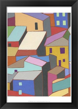 Framed Rooftops in Color II Print