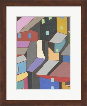 Framed Rooftops in Color V Print